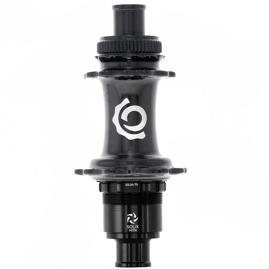 Industry Nine Solix M Classic Rear MS, Disc Hub, Rear, 24H, 12mm TA, 148mm, Shimano Micro Spline, Black