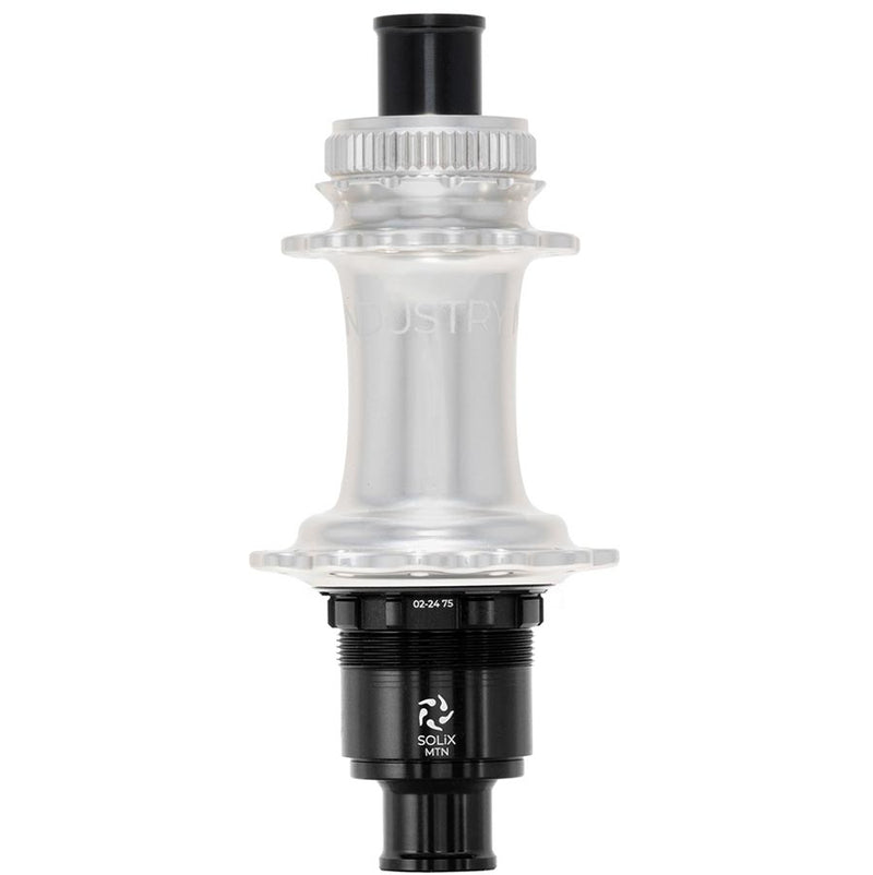 Load image into Gallery viewer, Industry Nine Solix M Classic Rear MS, Disc Hub, Rear, 24H, 12mm TA, 148mm, Shimano Micro Spline, Silver
