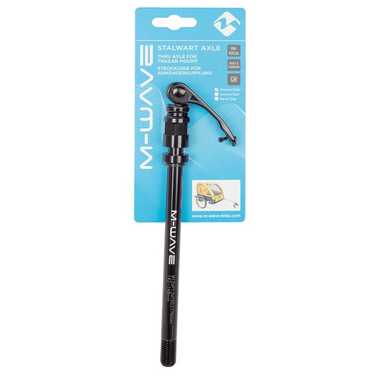 M-Wave Stalwart 176mm Thru Axle, Rear, 12x142mm TA, Length: 176mm, Thread Length: 20mm, Thread Pitch: M12x1.75, Stalwart