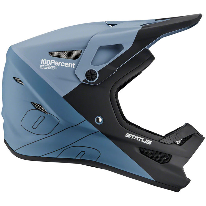 Load image into Gallery viewer, 100-Status-Full-Face-Helmet-X-Large-(61-62cm)-Full-Face--Visor--Removable-Comfort-Liner--Cheek-Strap-Covers-Blue_HLMT5346
