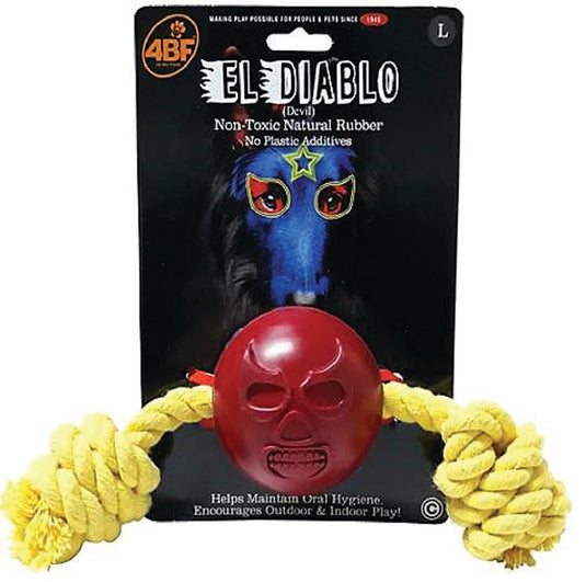 Interactive 4bf Mask Rope & Ball Toy for Techno M Dog - Fun and Engaging Playtime!