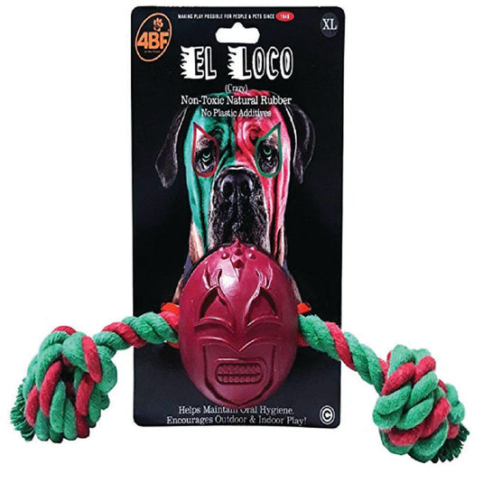 Interactive 4bf Mask Rope & Ball Toy for Techno M Dog - Fun and Engaging Playtime!