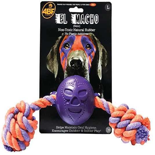 Interactive 4bf Mask Rope & Ball Toy for Techno M Dog - Fun and Engaging Playtime!