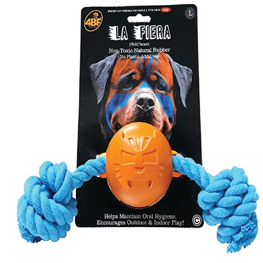 Interactive 4bf Mask Rope & Ball Toy for Techno M Dog - Fun and Engaging Playtime!