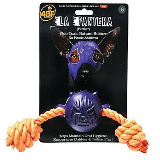 Interactive 4bf Mask Rope & Ball Toy for Large Dogs - El Macho L Dog Toy