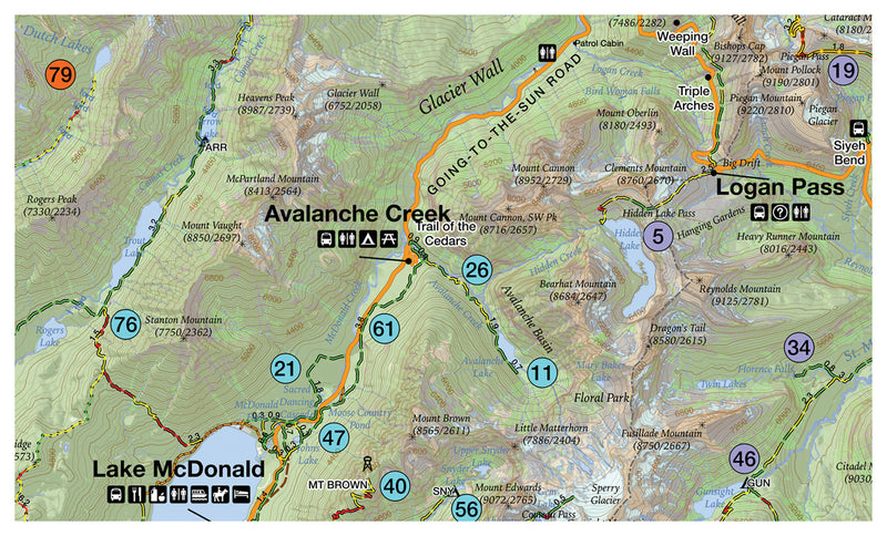Load image into Gallery viewer, Hike 734 Rockies: Day Hikes Map Guide for Glacier National Park by Jake Bramante
