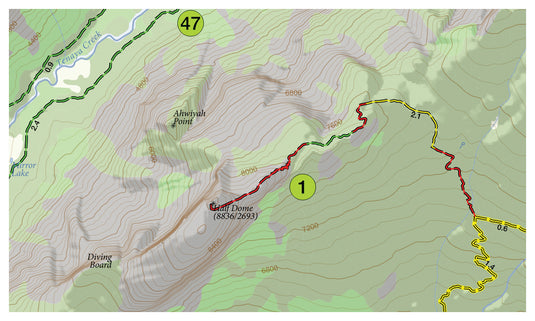 Hike 734 West: Ultimate Day Hikes Yosemite Map Guide by Jake Bramante