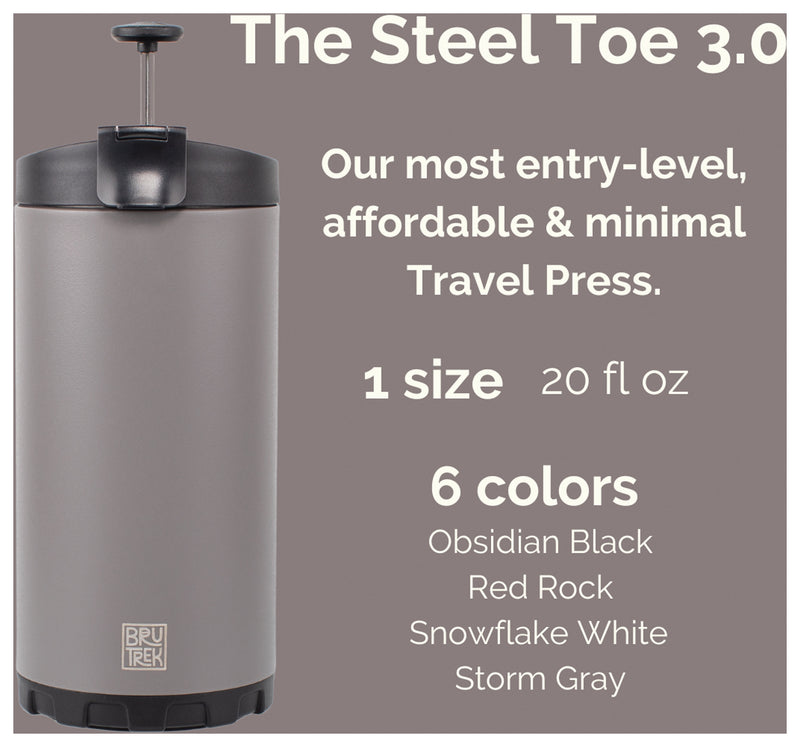 Load image into Gallery viewer, Planetary Designs Steel Toe Travel Press in Black - Your Perfect Portable Coffee Companion
