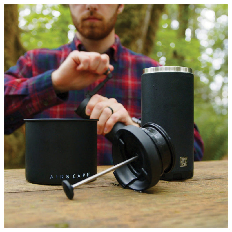 Load image into Gallery viewer, Planetary Designs Steel Toe Travel Press in Black - Your Perfect Portable Coffee Companion
