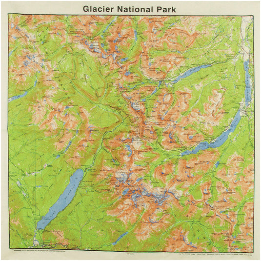 Explore in Style with The Printed Image National Parks Topo Bandanas - Great Smoky Edition