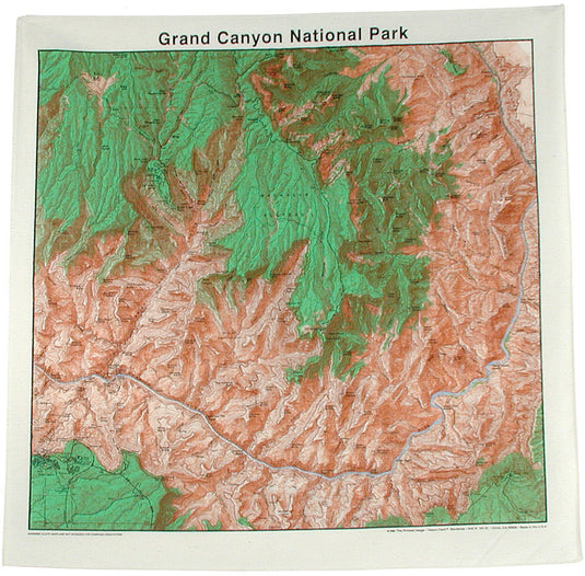 Explore in Style with The Printed Image National Parks Topo Bandanas - Yosemite Edition