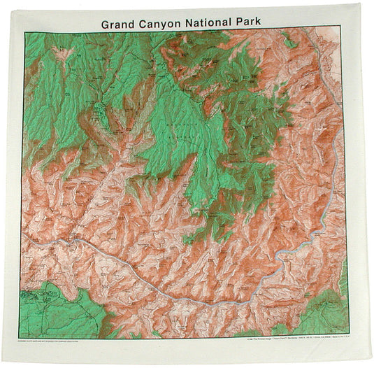 Explore in Style with The Printed Image National Parks Topo Bandanas - Rocky Mountain Edition