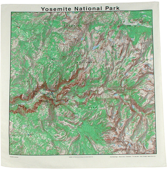 Explore in Style with The Printed Image National Parks Topo Bandanas - Rocky Mountain Edition