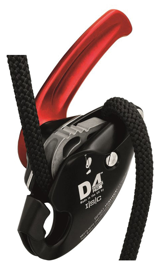 Isc D4 Pro Descender in Black/Red - CE, EN, NFPA Certified
