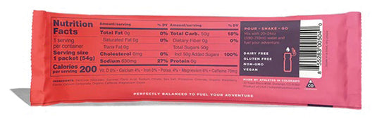 Tailwind Nutrition Caffeinated Raspberry Endurance Fuel - Single Serving Pack of  12