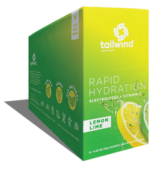 Tailwind Nutrition Rapid Hydration Lem/Lime Electrolyte Drink Mix Pack of  12