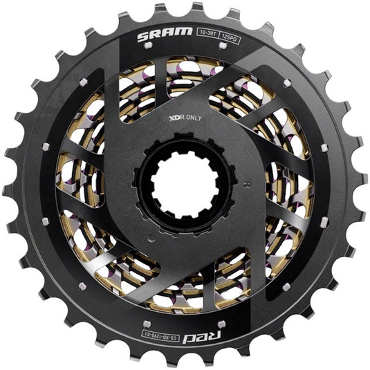SRAM RED XG-1290 Cassette - 12-Speed, 10-33t, For XDR Driver Body, Rainbow, E1
