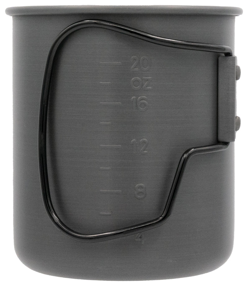 Load image into Gallery viewer, Olicamp Space Saver Mug with Grip - Black Hard Anodized for Ultimate Durability
