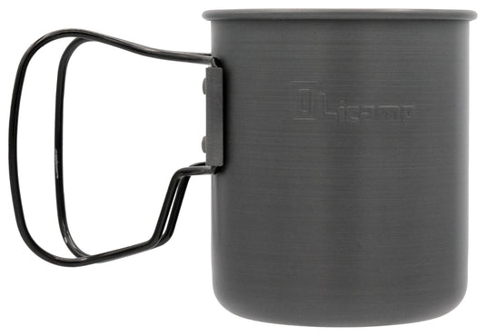Olicamp Space Saver Mug with Grip - Black Hard Anodized for Ultimate Durability