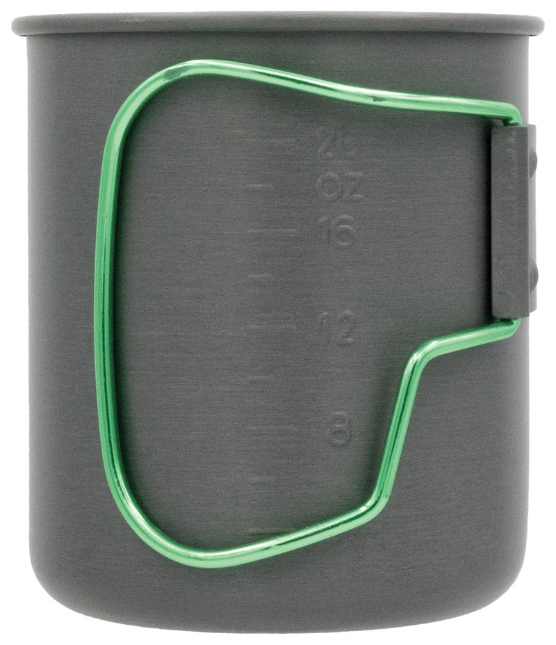 Load image into Gallery viewer, Olicamp Lime Hard Anodized Space Saver Mug with Grip - Compact and Convenient Cup for Outdoor Adventures
