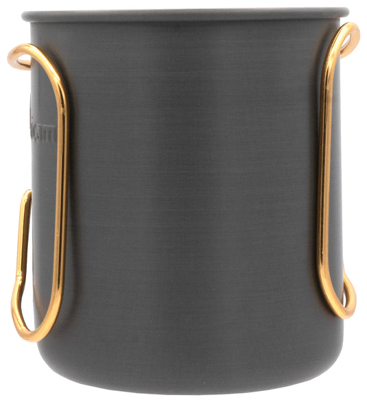 Olicamp Space Saver Mug with Grip - Gold Hard Anodized Travel Mug for Outdoor Adventures