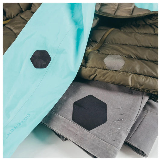 Gear Aid Tenacious Hex Patch - Black: Durable Repair Solution for Outdoor Gear