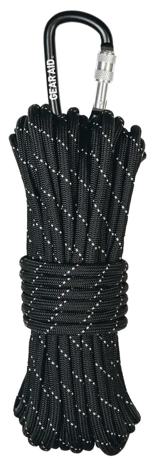 Gear Aid 1100 Paracord 50' in Black/Reflective - High-Quality Survival Cord for Outdoor Adventures