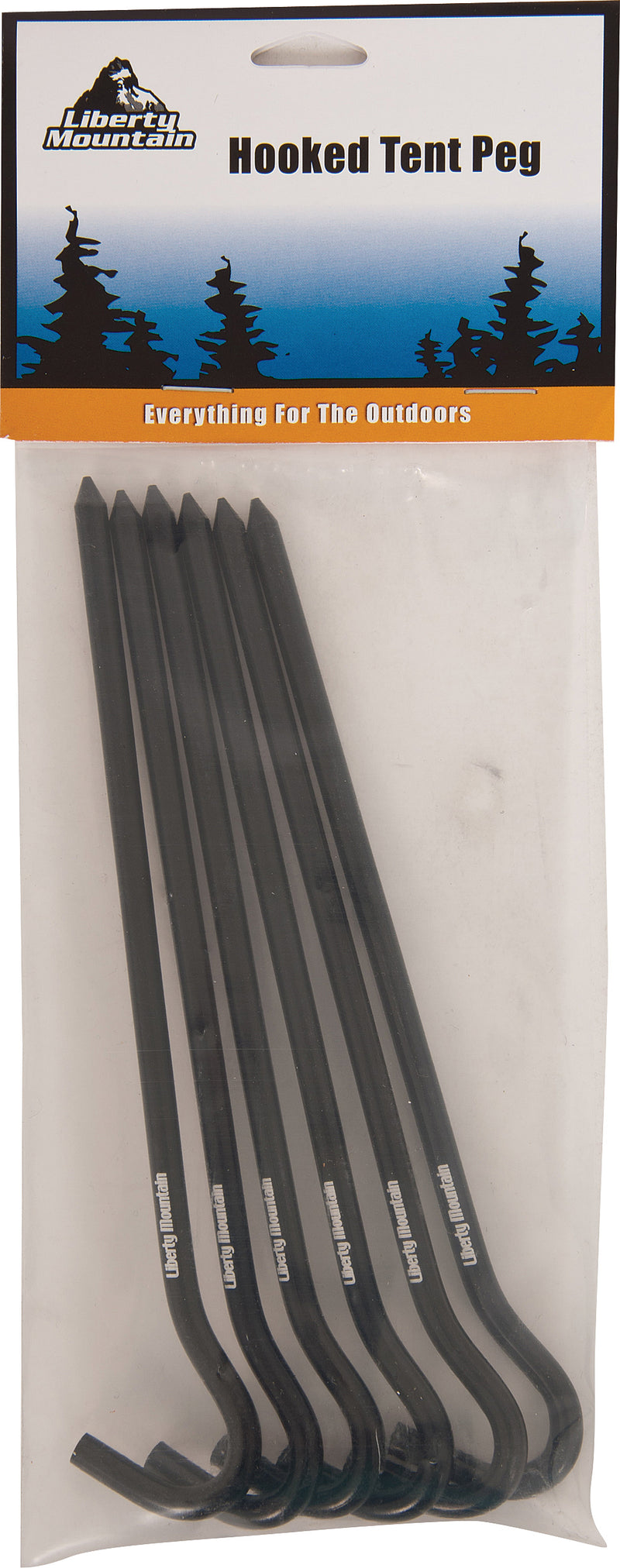 Load image into Gallery viewer, Liberty Mountain Aluminum Hooked Tent Pegs - 7 Inch, Pack of 6 - Essential Tent Accessories
