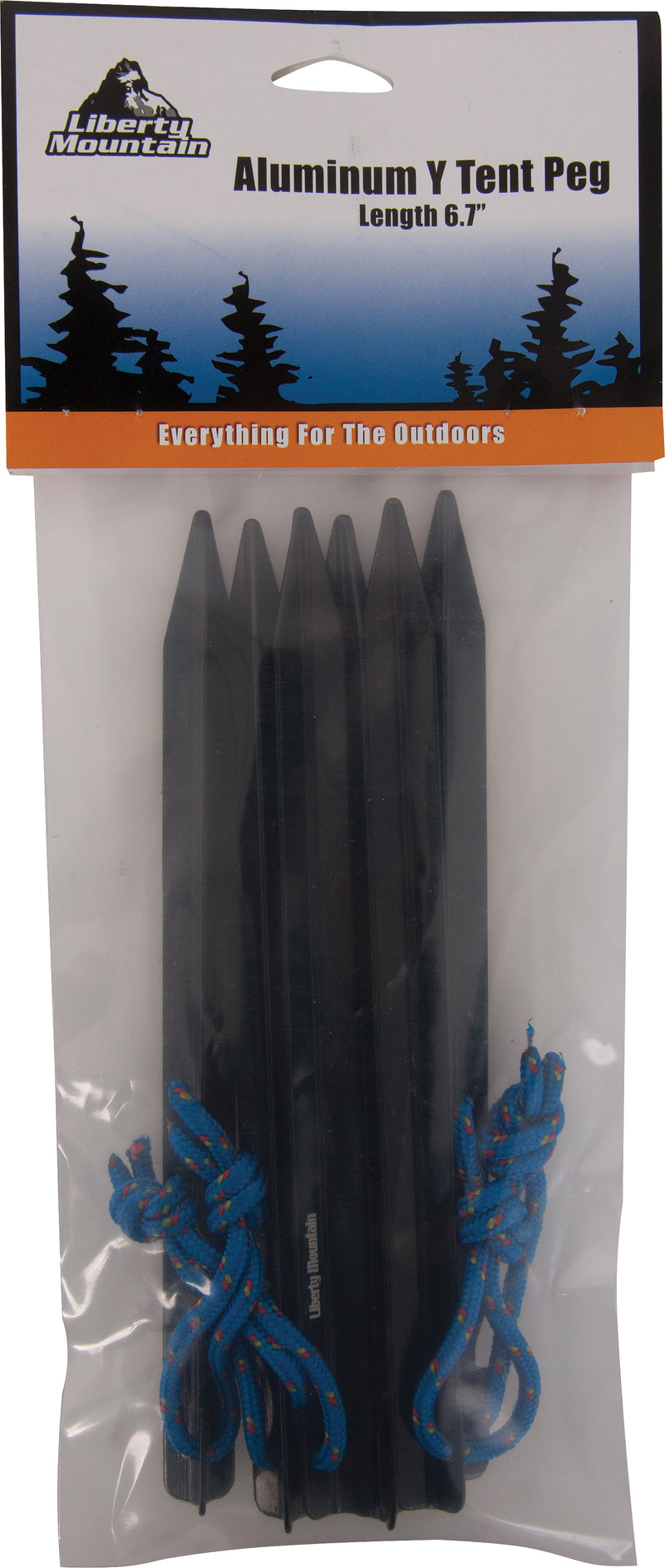 Load image into Gallery viewer, Liberty Mountain Aluminum Tent Pegs - Set of 6 Lightweight 6.7" Tent Pegs for Secure Camping
