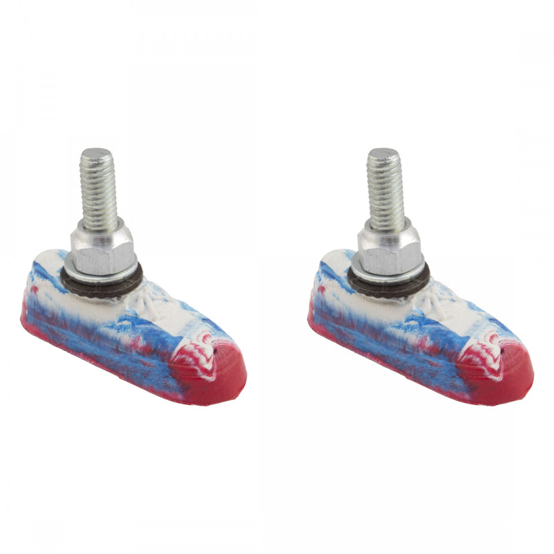 Load image into Gallery viewer, Pack of 2 Kool-Stop Vans Shoes Caliper Brake Pads Threaded Post Swirl
