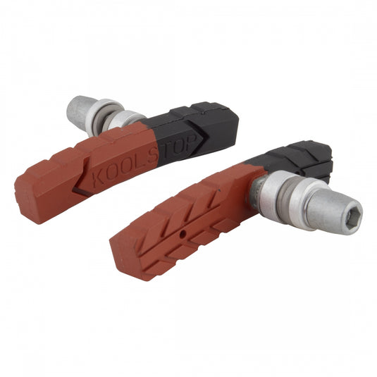 Koolstop AT Threaded Brake Pads Pair - All-Terrain Bicycle Replacement Parts with Dual Compound Durability