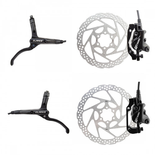 Clarks-React-2-Hydraulic-Disc-Brake-Kit-Disc-Brake-&-Lever-Mountain-Bike-DBKL0568-MTB-Flat-Bar-Disc-Brakes