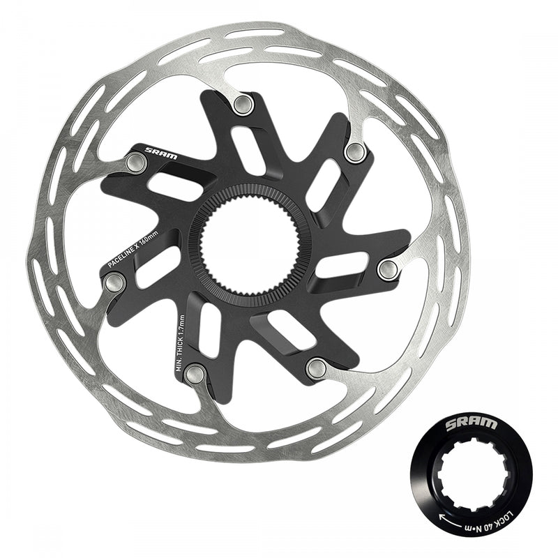Load image into Gallery viewer, Sram Paceline X Disc Rotor 160mm Lightweight, Quiet, CenterLock Road Bike Brake Components
