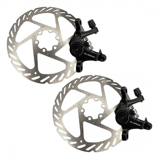 gravel bike mechanical disc brakes Clarks CXR-01 Mechanical Disc Brake Kit 160mm Post Mount for Road & Gravel Bikes, Dual-Sided Caliper with Pad Adjustment & Complete System