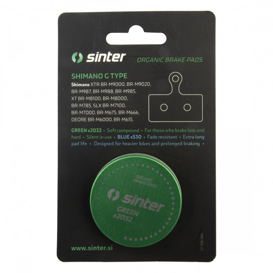 Sinter GREEN s2032 Clarks M1, M2, M3, CMD-22, CMD-23, CMD-27 / FSA Afterburner, K-Force / Origin8 Vise Hyd PM / Shimano