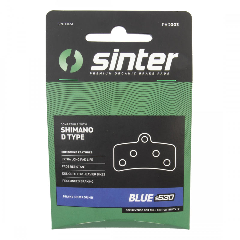 Load image into Gallery viewer, Sinter Blue s530 Compound Organic Disc Brake Pads - Shimano D Type, Sinter Type 003, One Pair
