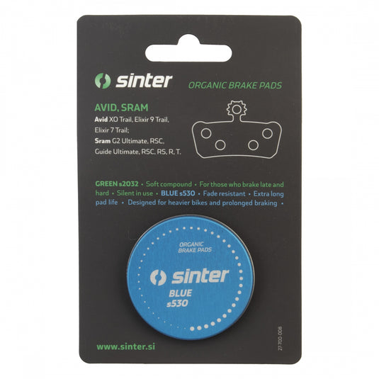 Sinter BLUE s530 Avid Elixir 7, Elixir 9, X0 Trail / Sram G2 R, G2 RS, Guide, Guide G2 ULT, Guide R, Guide RS, Guide