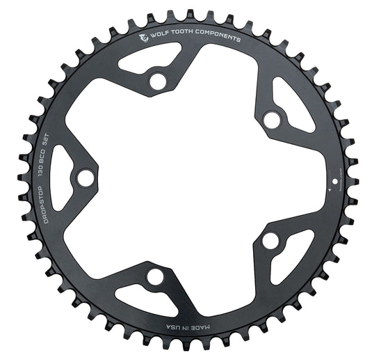 Wolf Tooth Chainring 42t 130 BCD 5-Bolt 10/11/12-Spd Alloy Blk Road Cyclocros