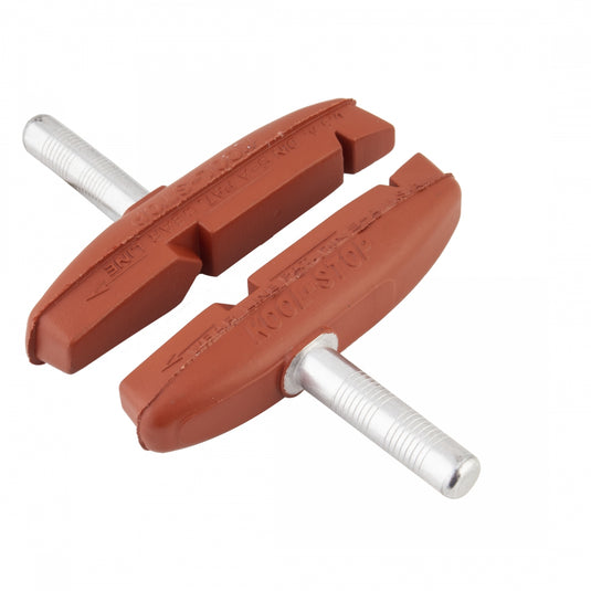 Koolstop Eagle Claw II Salmon Brake Pads Set High-Performance, Angled Toe-In Cantilever Bicycle Brake Shoes