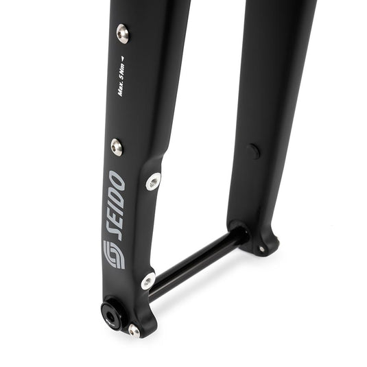 Seido RGT Fork 700C/27.5" 1-1/8''-1.5'', 12x100mm TA, Rake: 50mm, Black