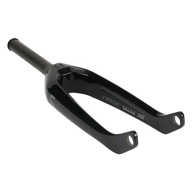 Load image into Gallery viewer, ARISE Terra Pro Rigid Fork 20'', 1-1/8''-1.5'', 20x100mm TA with 10mm adapters, Rake: 32mm, Black
