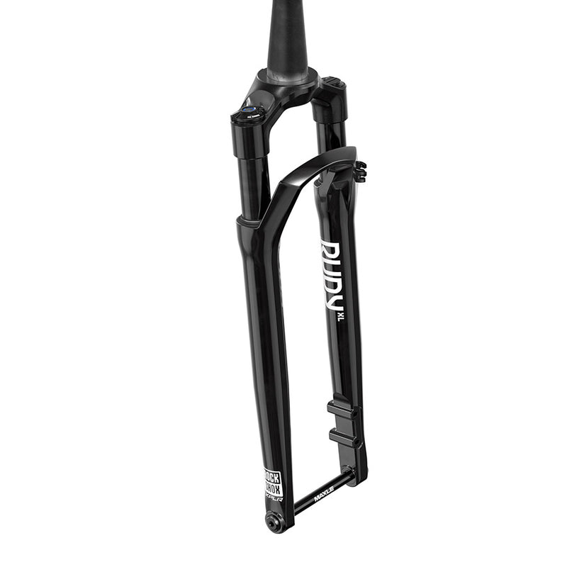 Load image into Gallery viewer, RockShox Rudy XL Ultimate A1 Suspension Fork, 700C, Solo Air, 50mm, 1-1/8''-1.5'', 12x100mm TA, Rake: 45mm, Black
