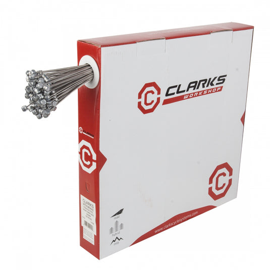 Clarks Bulk Stainless MTB Brake Wires 2000mm 1.5mm Silver | High-Performance Steel Cables for Mountain Biking