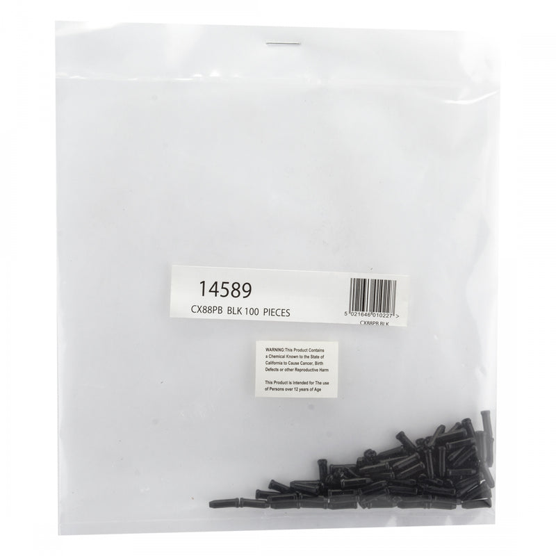 Load image into Gallery viewer, Clarks Cable Tips Black Universal Design Works On Brake Or Shift Cables
