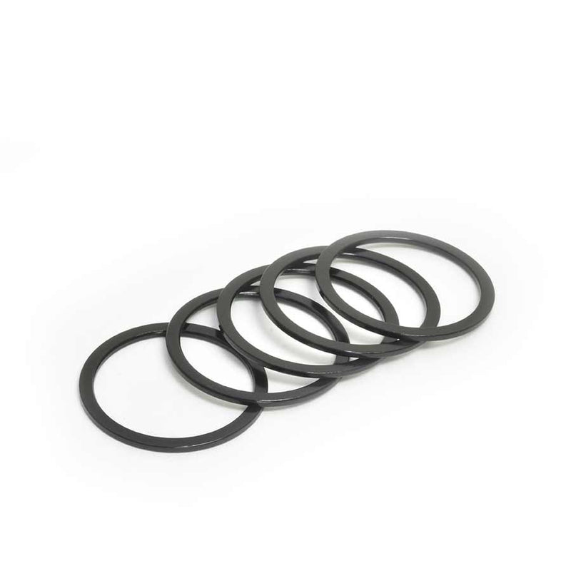 Load image into Gallery viewer, Wheels Manufacturing Headset Spacer, 1-1/8'', Height: 1.5mm, Aluminum, Black, 5pcs
