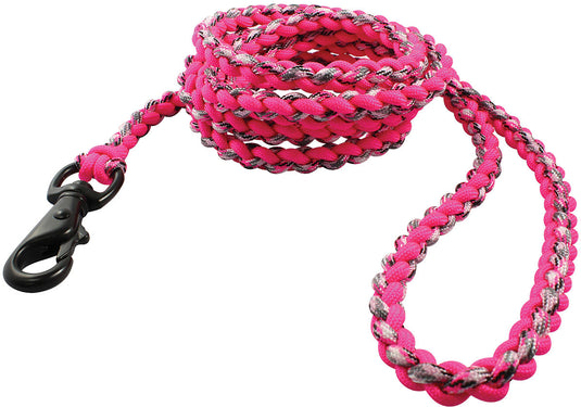 Bison Survival Dog Lead: 6ft Camo/Pink Leash for Ultimate Outdoor Adventures