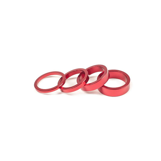 Salt Headset Spacer Headset Spacer, 1-1/8'', Height: 3mm/5mm/8mm/10mm, 6061-T6 Aluminum, Red