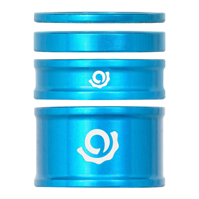 Load image into Gallery viewer, Industry Nine iRiX Headset Spacer Kit, 1-1/8'', Height: 2.5mm/5mm/10mm/20mm, Aluminum, Turquoise
