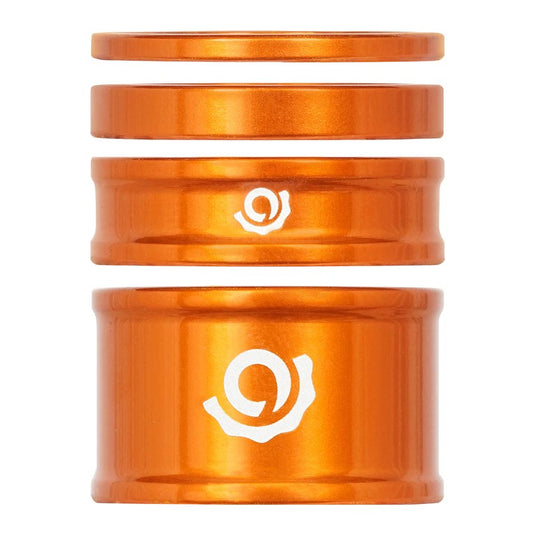 Industry Nine iRiX Headset Spacer Kit, 1-1/8'', Height: 2.5mm/5mm/10mm/20mm, Aluminum, Orange
