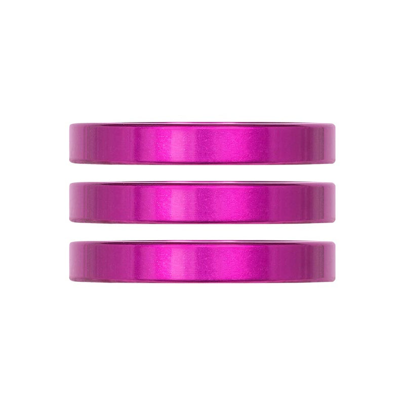 Load image into Gallery viewer, Industry Nine iRiX Headset Spacer, 1-1/8'', Height: 5mm, Aluminum, Purple, 3pcs
